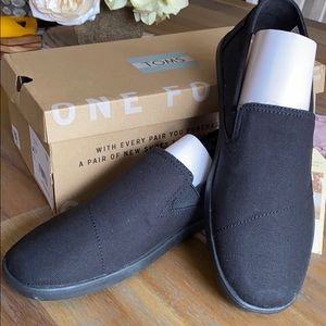 Toms Men’s Pico Canvas Slip On Black Size 10